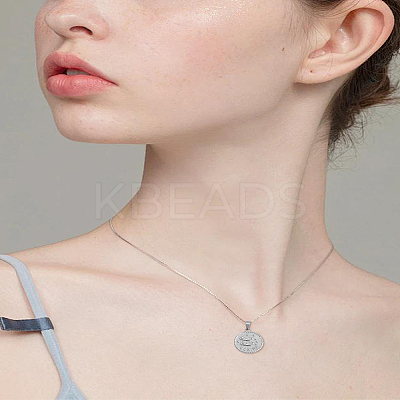 2Pcs 2 Colors 304 Stainless Steel Pendants STAS-LP0003-92J-1