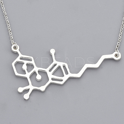 Unisex Alloy Pendant Necklaces NJEW-T010-01S-NF-1
