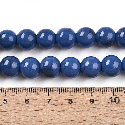 Baking Paint Glass Beads Strands DGLA-N013-10mm-10-1