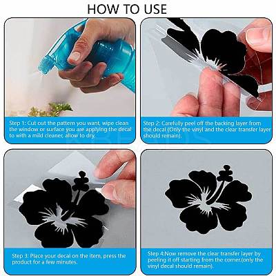 4Pcs 4 Styles PET Waterproof Self-adhesive Car Stickers DIY-WH0308-225A-094-1