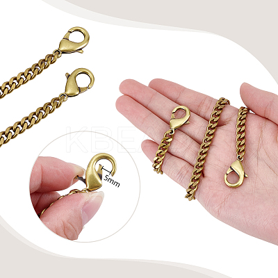 6MM Brass Twisted Chain Purse Chains for Bag Replacement Accessories FIND-WH00670-120B-1