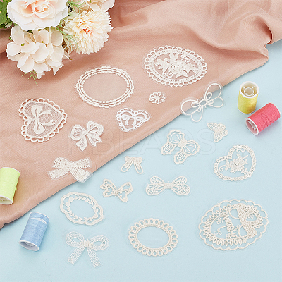 36Pcs 18 Styles Computerized Embroidery Cloth Iron on/Sew on Patches DIY-AN0001-24-1