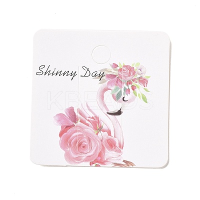 Square Paper Hair Clip Display Cards DIY-B061-01B-04-1