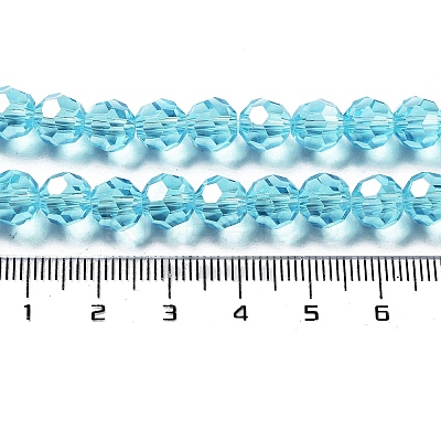 Electroplate Transparent Glass Beads Strands EGLA-A035-T8mm-A08-1