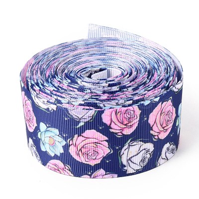 Floral Printed Grosgrain Ribbon OCOR-I010-01D-1