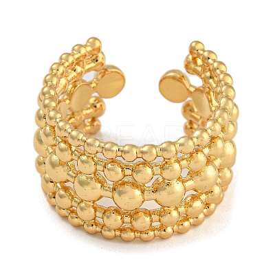 Brass Cuff Rings RJEW-P127-02G-1