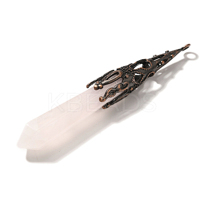 Natural Rose Quartz Pointed Big Pendants LS-G-P560-02R-08-1