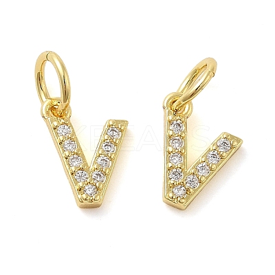 Brass Micro Pave Cubic Zirconia Pendants KK-M273-02G-V-1