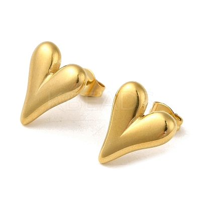 PVD Vacuum Plating 304 Stainless Steel Stud Earring EJEW-C099-04G-1