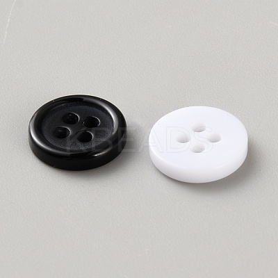 100Pcs 2-Hole Resin Buttons BUTT-WH20005-08A-1