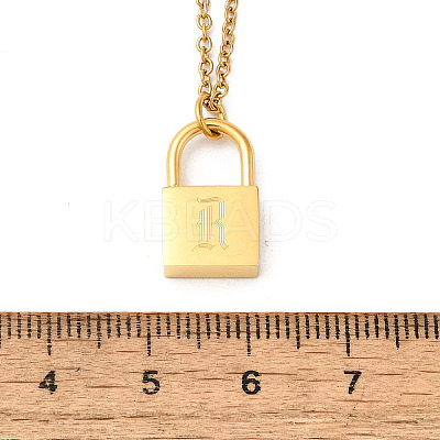 304 Stainless Steel Rolo Chain Pendant Necklaces NJEW-S444-01G-18-1