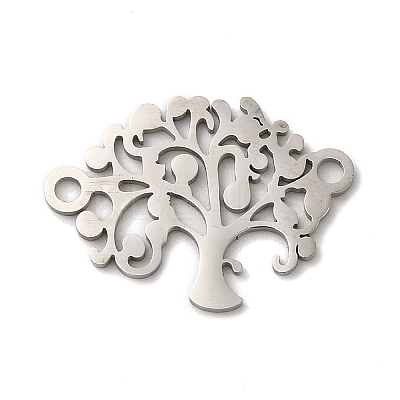 Non-Tarnish 304 Stainless Steel Connector Charms STAS-D013-02C-P-1