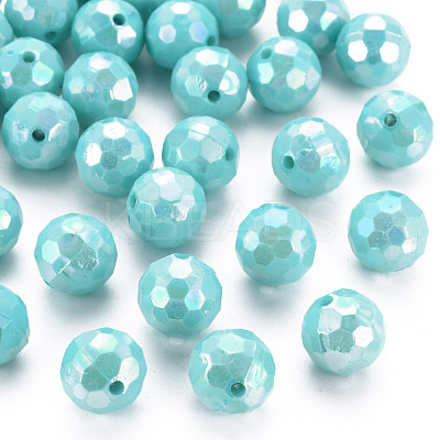 Opaque Acrylic Beads TACR-S154-10F-04-1