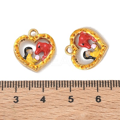 304 Stainless Steel Enamel Pendants STAS-L316-21G-01-1