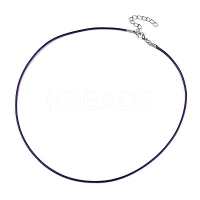 Waxed Cotton Cord Necklace Making MAK-S034-004-1