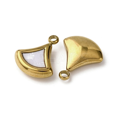 304 Stainless Steel Resin Pendants STAS-P406-15D-G-1
