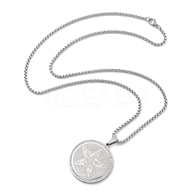 201 Stainless Steel Rhinestone Pendant Necklaces for Women LS-NJEW-U021-01P-1