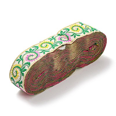 Ethnic Style Polyester Embroidery Ribbons CWIR-XCP0001-22B-1
