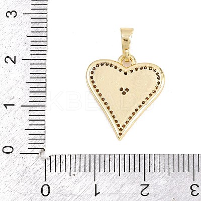 Valentine's Day Brass Micro Pave Clear Cubic Zirconia Pendants KK-H273-39G-01-1