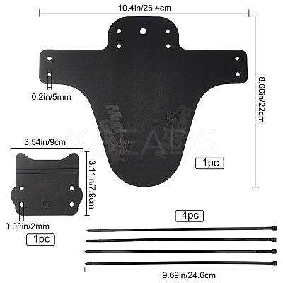 Road Mtb Bike Fender Under Saddle Dry Smart Ass Rear Mudguard Universal AJEW-WH0143-34B-1