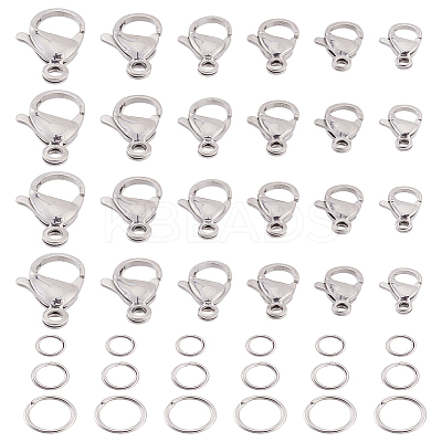 Tarnish Resistant 304 Stainless Steel Lobster Claw Clasps STAS-LP0002-12-1
