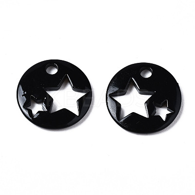 Spray Painted Brass Charms X-KK-Q252-003A-1