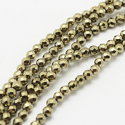 Round Non-magnetic Synthetic Hematite Beads Strands X-G-D617-2mm-27-1