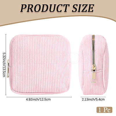 Corduroy Cloth Cosmetic Zipper Bags AJEW-WH20017-50B-1
