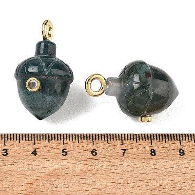 Natural Moss Agate Pendants GG-CBA105B-04N-G-1