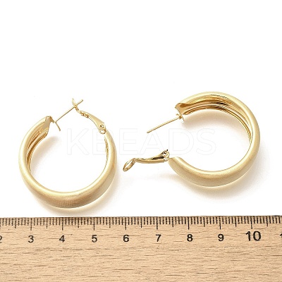 Brass Ring Hoop Earrings for Women EJEW-A121-17A-G-1