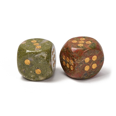 Natural Unakite Dices G-T143-29-05-1