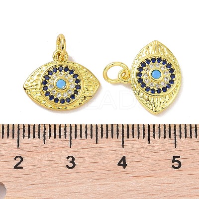 Real 18K Gold Plated Brass Micro Pave Cubic Zirconia Pendants KK-L209-039G-01-1