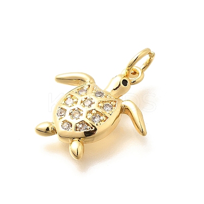 Brass Micro Pave Cubic Zirconia Pendants LS-KK-Q040-02G-G-1
