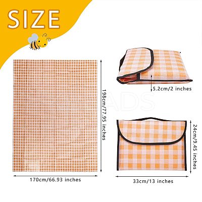 Portable Tartan Patern Non Woven Picnic Mat JX572A-02-1