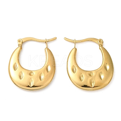 Ion Plating(IP) 304 Stainless Steel Hoop Earrings EJEW-Z028-13G-1