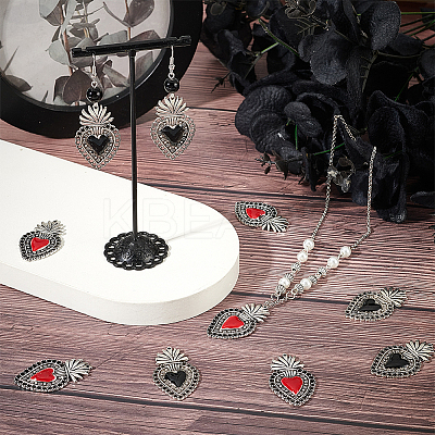 20Pcs 2 Colors Alloy Enamel Pendants ENAM-SC0005-04-1