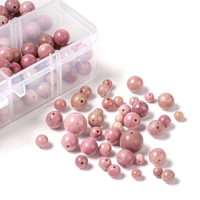 340Pcs 4 Sizes Natural Rhodochrosite Beads G-LS0001-26-1