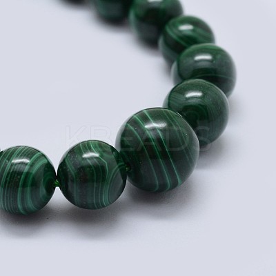 Natural Malachite Graduated Beaded Necklaces NJEW-F218-01B-1