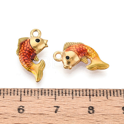 304 Stainless Steel Enamel Pendants STAS-N124-22G-1