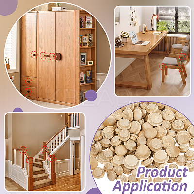 260Pcs Wooden Cover for Stair Railings AJEW-BC0008-86-1
