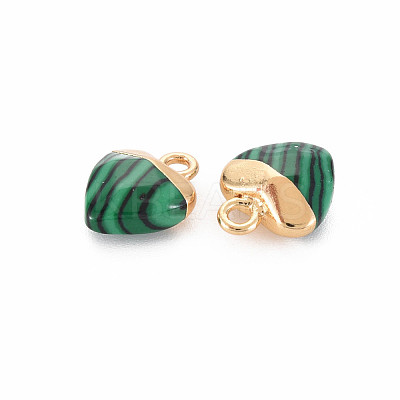 Synthetic Malachite Charms G-N326-121-07-1