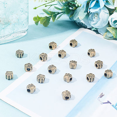 Tibetan Style Alloy European Beads MPDL-PH0001-11AB-1