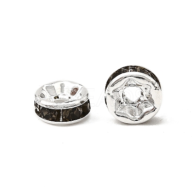 Brass Rhinestone Spacer Beads X-RSB036NF-03-1
