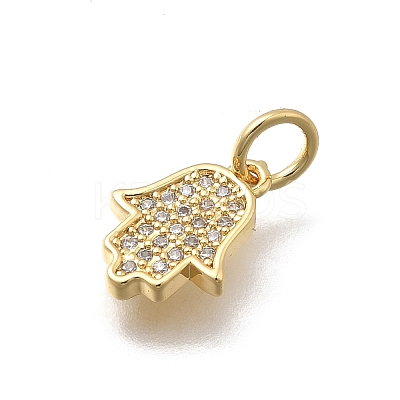 Brass Micro Pave Cubic Zirconia Pendants KK-D431-073A-G-1