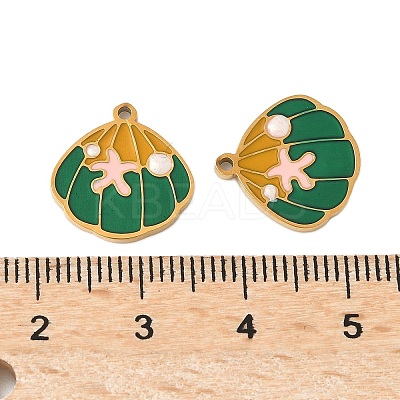 304 Stainless Steel Enamel Charms STAS-Z139-05G-02-1