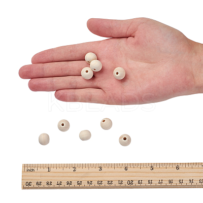 Unfinished Wood Beads X-WOOD-S651-12mm-LF-1
