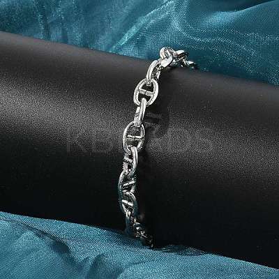304 Stainless Steel Mariner Link Chain Bracelets for Women BJEW-F488-54C-P-1