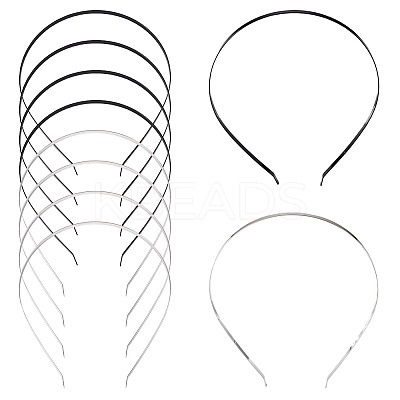 10Pcs 2 Colors Electrophoresis Hair Accessories Iron Hair Band Findings OHAR-TA0001-07-1