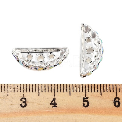 Rack Plating Brass Rhinestone Spacer Beads X-KK-S379-14P-A-1