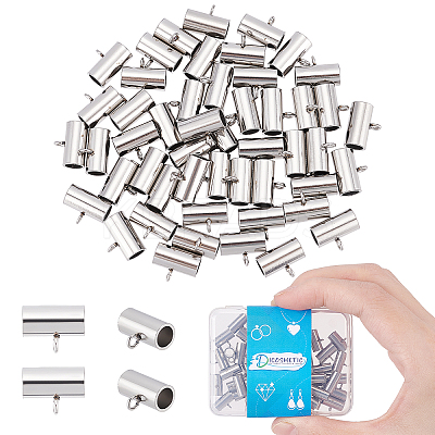 50Pcs 201 Stainless Steel Tube Bails STAS-DC0010-80-1